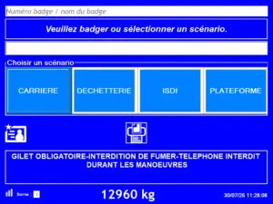 Logiciel de pesée sur borne autonome