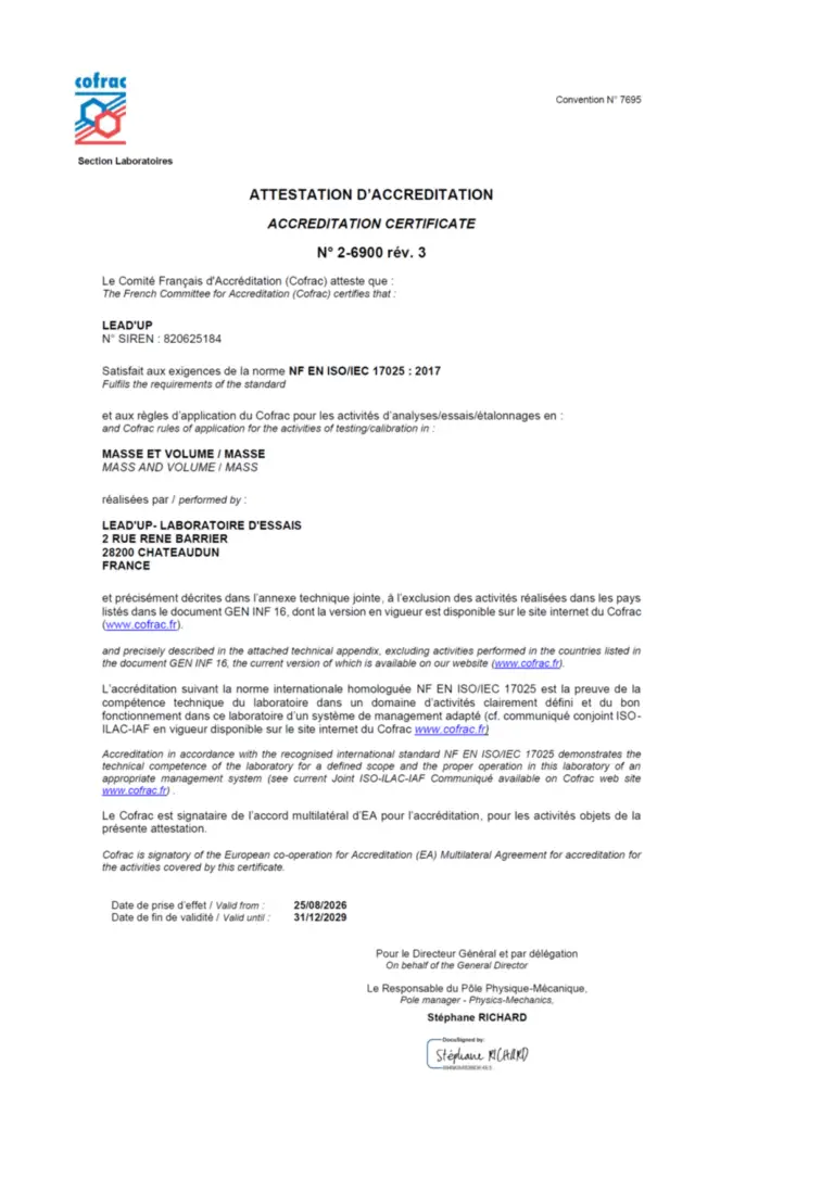 Accréditation COFRAC IPFNA