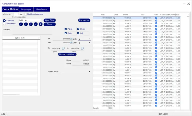 Logiciel de capture automatique de pesées