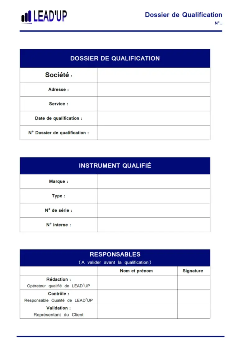 Qualification QI QO QP
